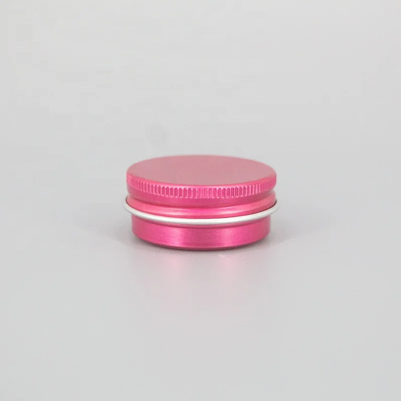Wholesale empty round aluminum box packaging can facial cream tin aluminum container jar with screw lid