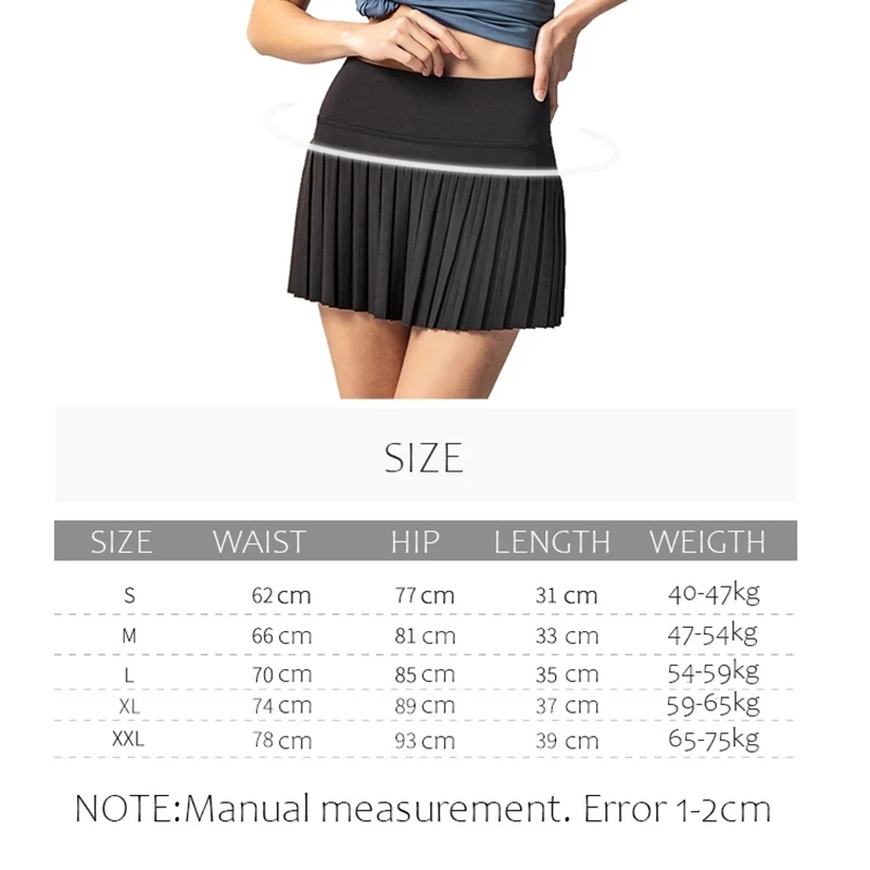 Women Sports Tennis Skirts Golf Fitness Shorts Athletic Running Short Quick Dry Skort Skirt With Pocket