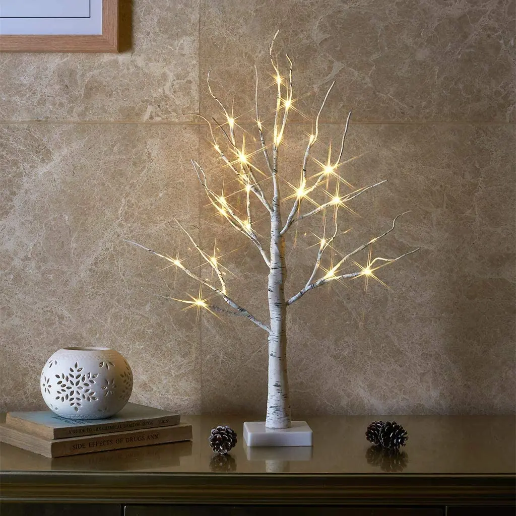 Best Selling Products 45Cm High Warm White Small Tree Shape Patio String Lights