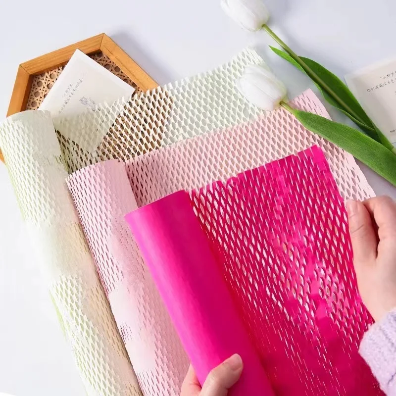Honeycomb Mesh-lined Gift Wrapping Paper Bouquet Packaging Paper
