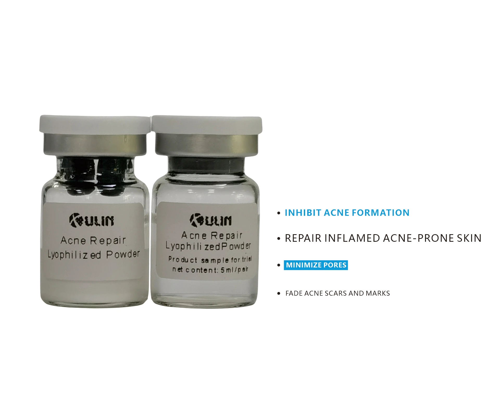 Acne Repair Lyophilized Powder Revitalizing Facial Serum for Skin Whitening and Repair