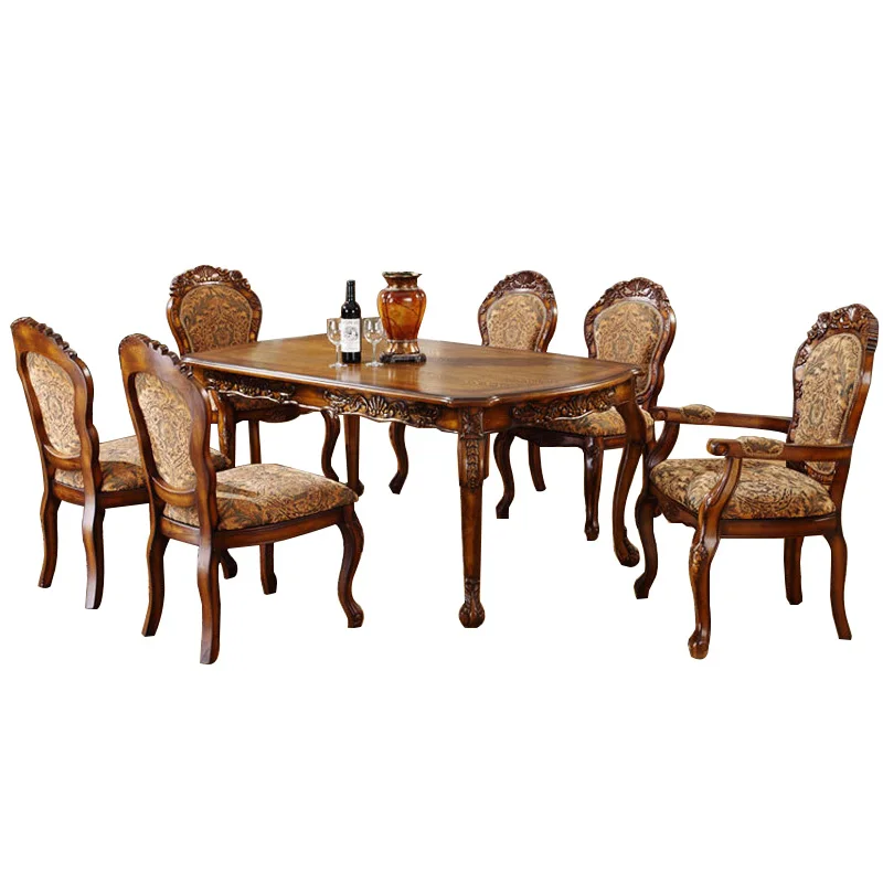 European Style Solid Wood Dining Table king Size Table