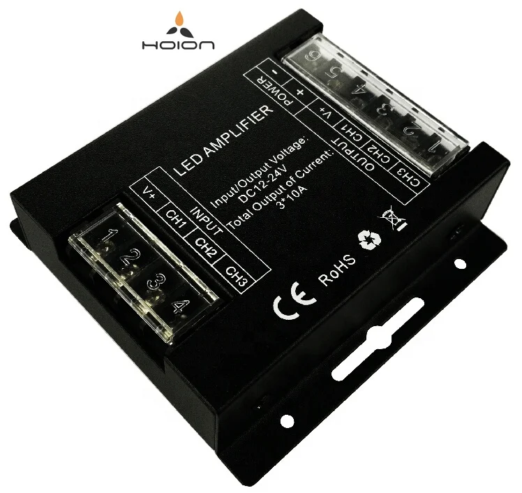 DC12-24V Signal Repeater 3CH 720W Strip RGB 360 watt Amplifier PWM 3*10A LED 12V Power Amplifier For Sale