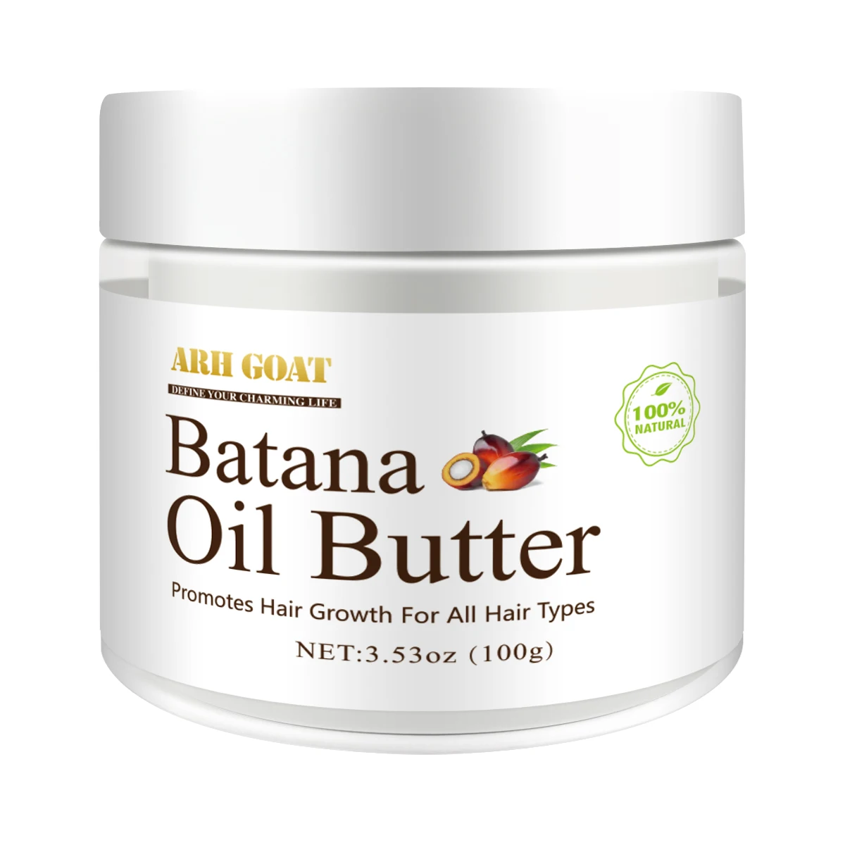 Private Label OEM 100% Natural Formula Organic Batana Oil Butter for Hair Growth and Scalp Repair Custom Label 3.53oz.100ml