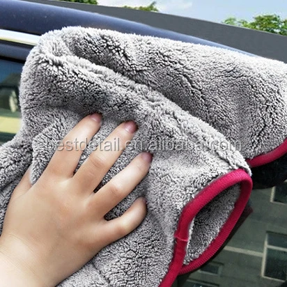 China Wholesale Car Care Polishing Buffing Cleaning Wash Cloth 42x48cm 1000 GSM Microfiber Auto Detailing Towel for Car Drying