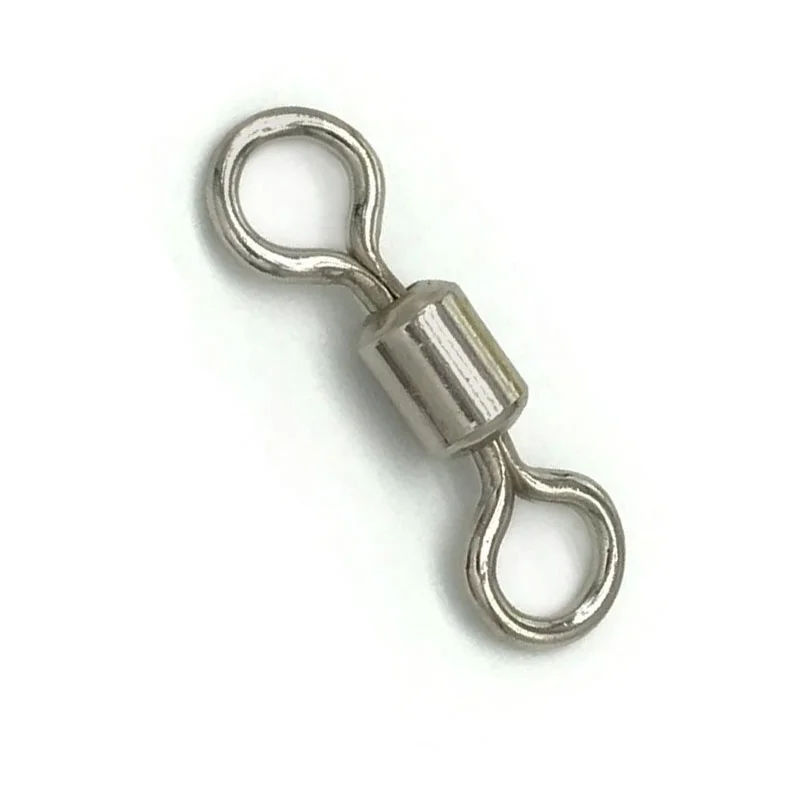 Fast delivery Wholesale high quality White nickel copper Stainless Steel American fishing accessories rolling swivel