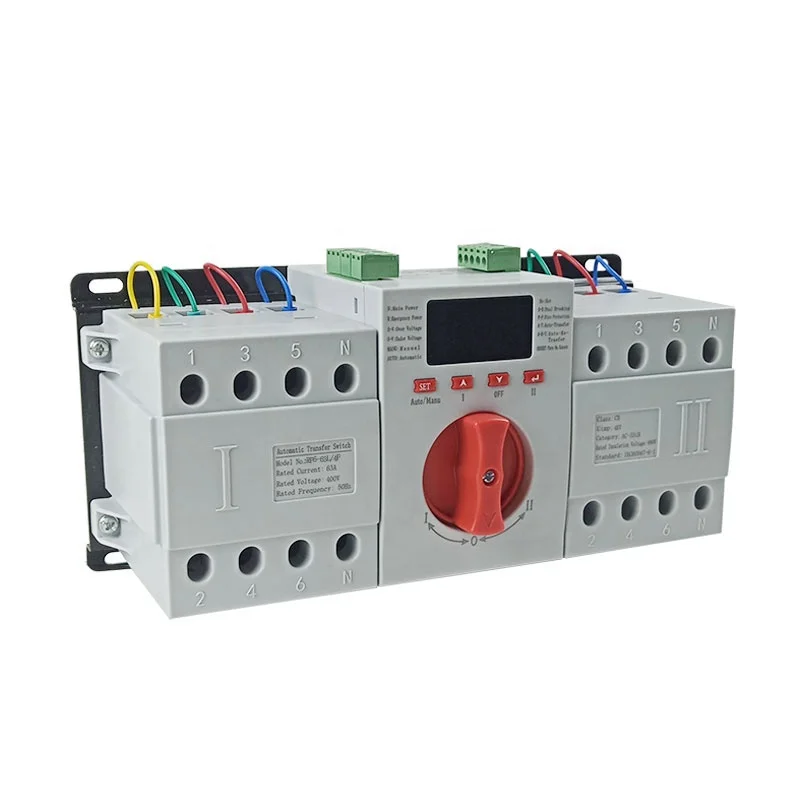 RP6-63L 4P 110V 220V управляющий переключатель напряжения с автоматическим переключением со светодиодным дисплеем для