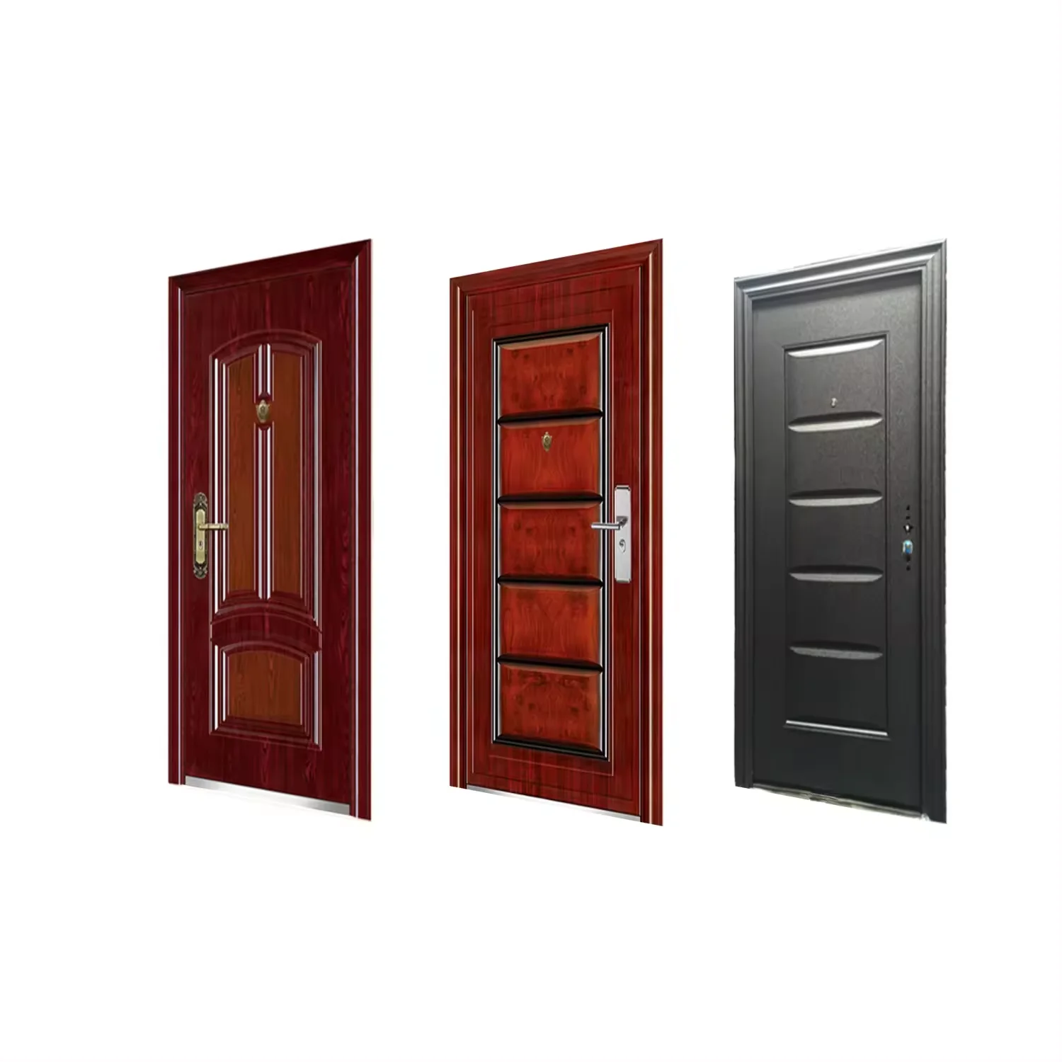 Main Entrance Door Design Exterior Luxury Steel Modern Entry Door Anti-theft Door for Home