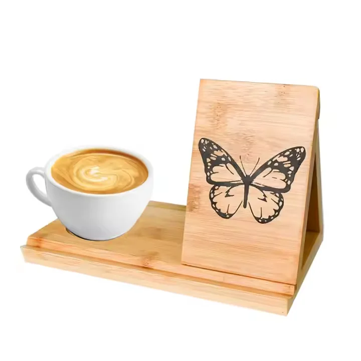 Wood Small Bookshelf Triangle Book Holder Short Mini Book Rest Simple Bookcase for Bedroom Nightstand Office Table Decor