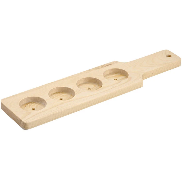 wholesale wooden shot glass trays with holes beer shot glasses paddle