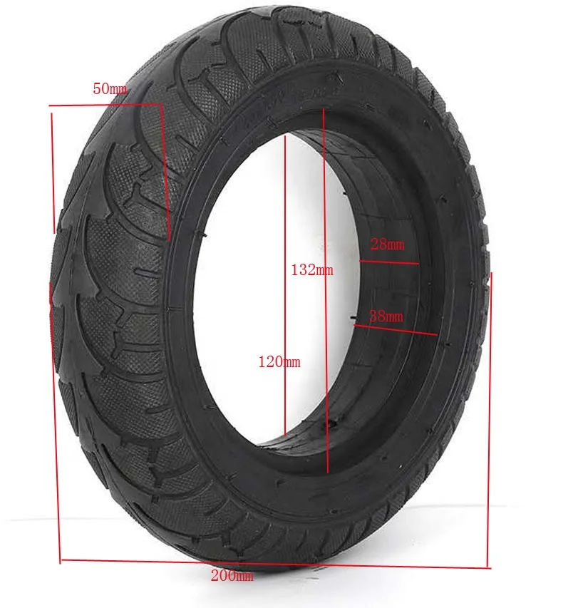 
8 inch 200x50 solid tire non pneumatic explosion proof tire for electric scooter 