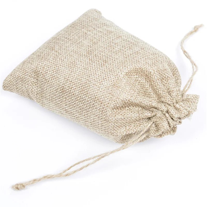 drawstring bag plain jute bag linen shopping bag