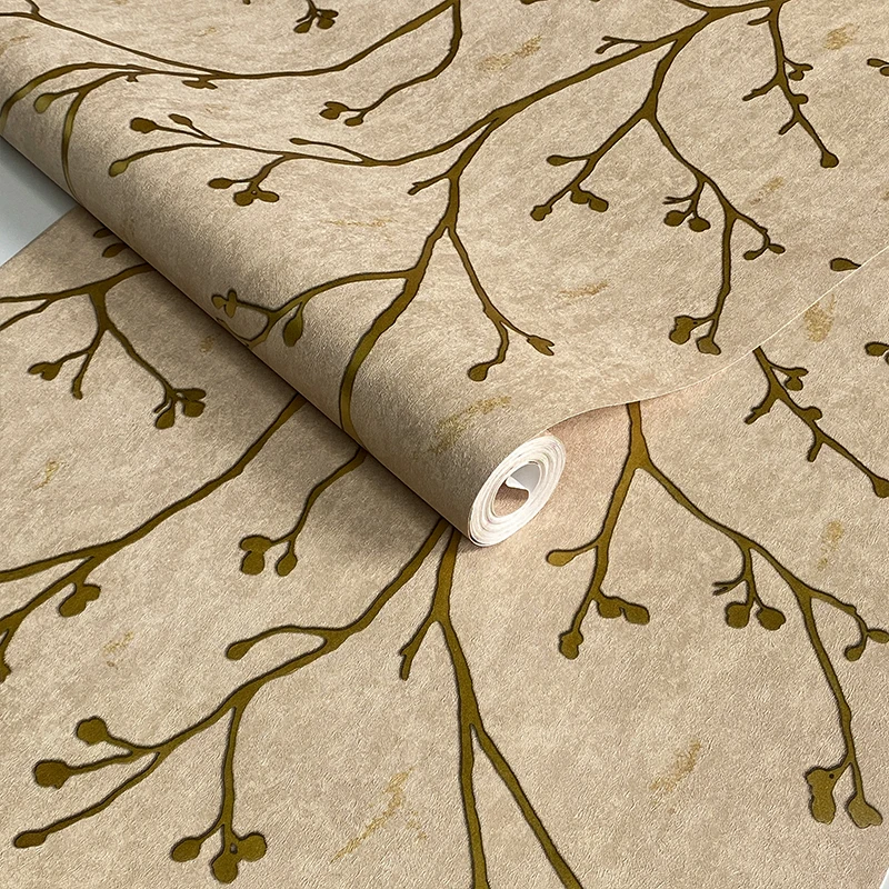 Wallpaper 3D Home Decoration Modern Latest Design Tree Branch Texture Bedroom Restaurant Wallpaper Interior Wall Decoration