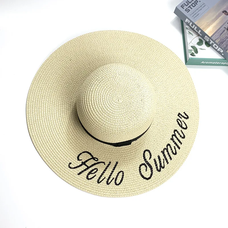 Sun Protection Sunshade Straw Woven Hat Bag Set Holiday Fashion Handbag Straw Hat Women Beach Bags And Hats