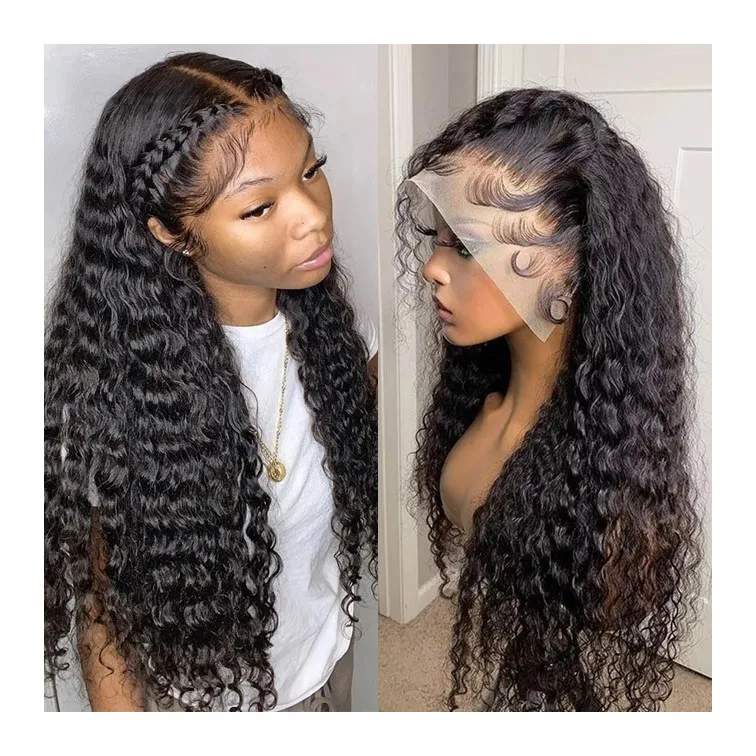 Transparent Swiss Lace Front 13x4 100% Vietnam Hair Wig Ladies Hair Wigs Kinky Wig Curly Hair for Black Women