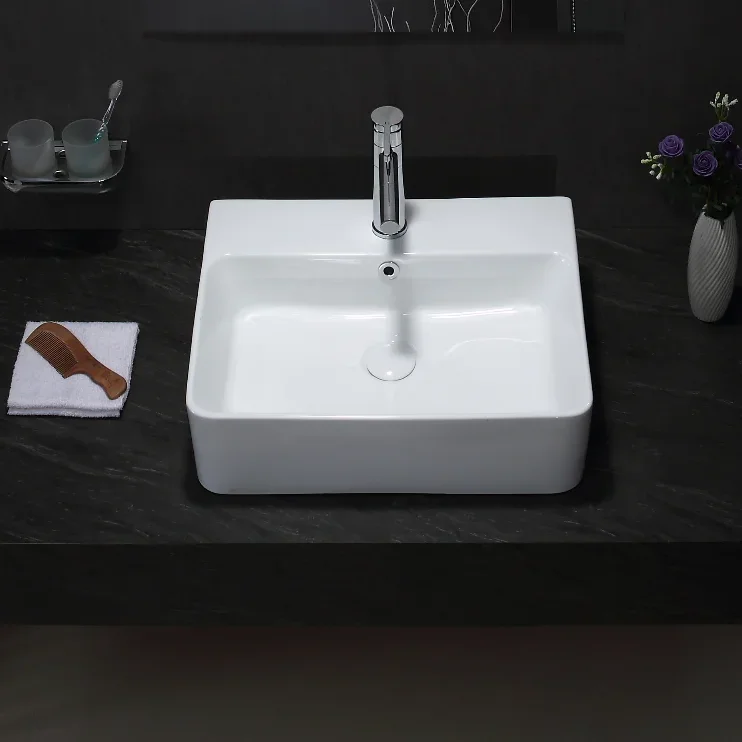 Glossy white wall mounted basin bathroom bowl sink hanging vanities