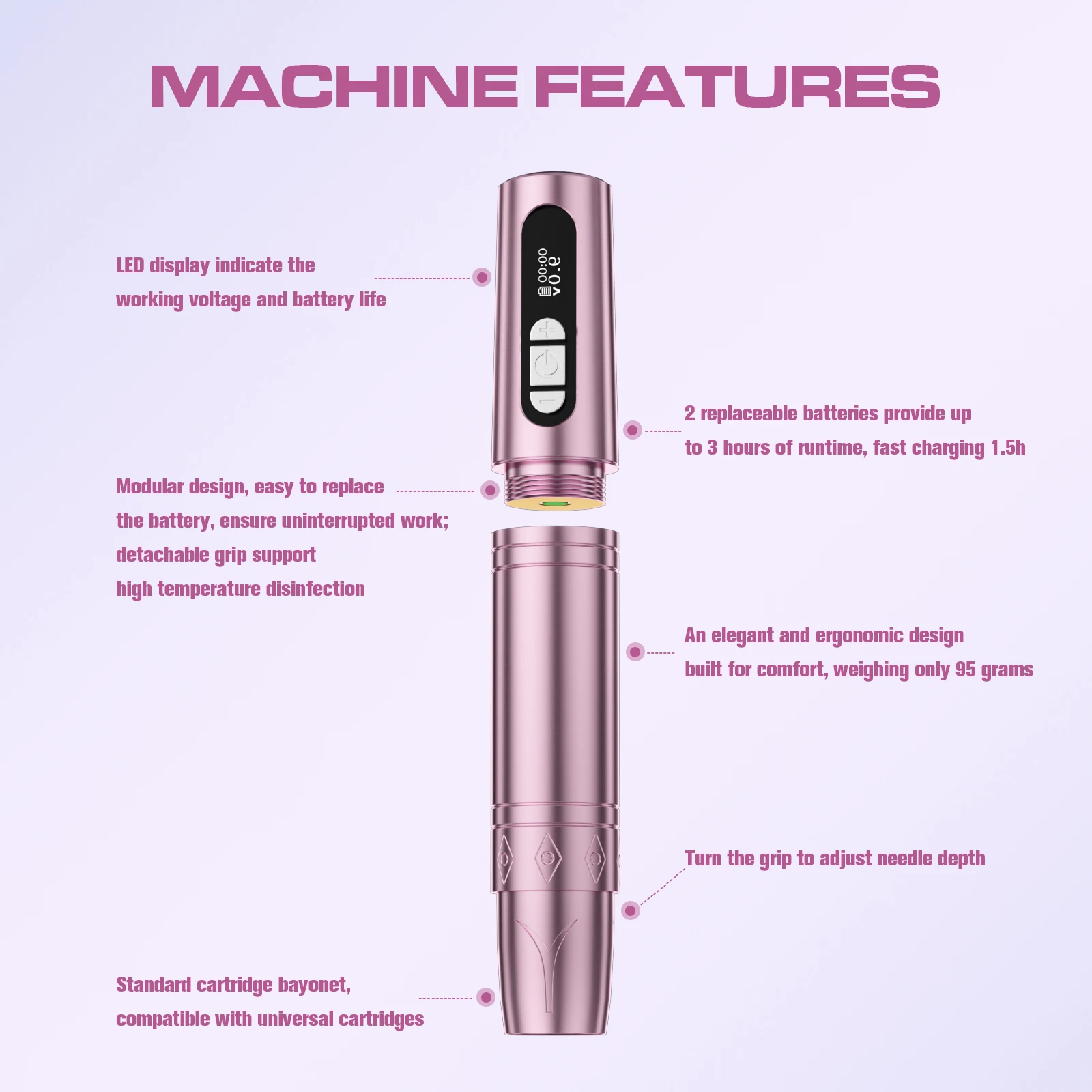 Wholesale tattoo machine pen Permanent Makeup Eyebrow Tattoo pen digital semi-permanent makeup tattoo machine