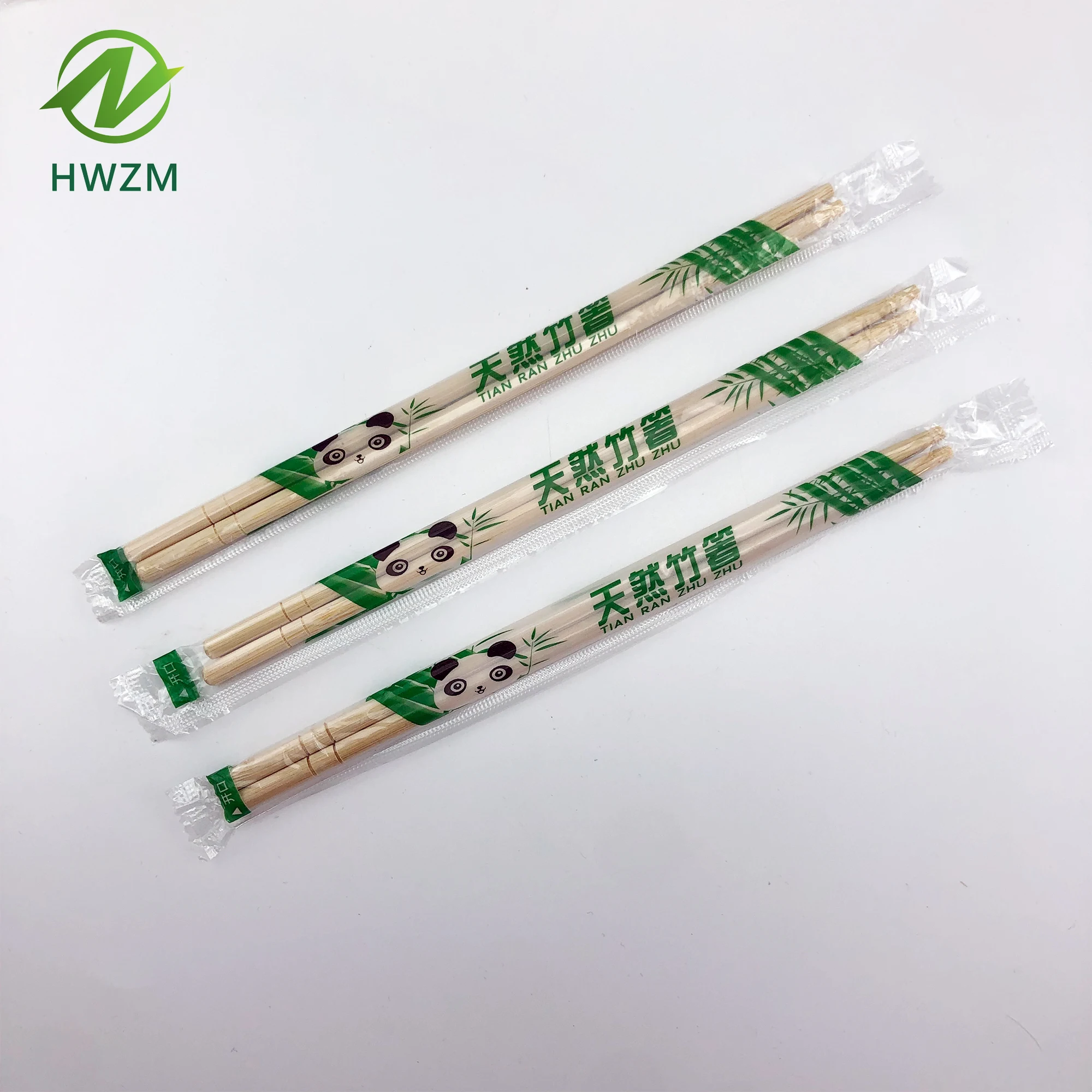 Wholesale Custom Printed Logo Bulk Chop Sticks Disposable Round Tensoge Twin Bamboo Chopstick For Sale