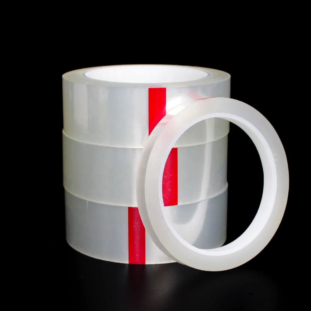 2- Transparent Clear Mara PET Film Acrylic Glue Self Adhesive Pinstripe Transformer Insulation Mylar Polyester Electrical Tape