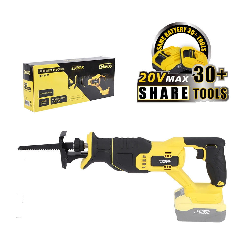 20V Cordless Reciprocating Saw Wood metal Cutting Saw brush motor Saber Saw