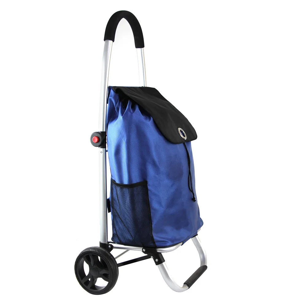 Двухколесная тележка для продуктовых тележек Складная сверхмощная Тележка покупок на колесах небольшой продуктовый стальной торговый центр