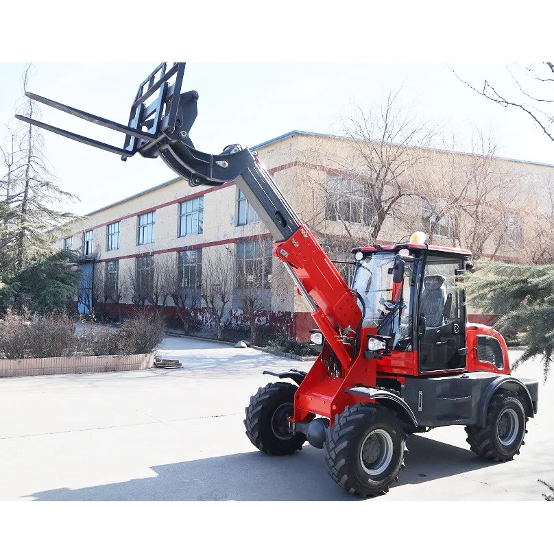 Everun ER1500 1.5Ton telehandler with pallet forks Hydraulic front end small diesel Compact telescopic Mini Wheel Loader