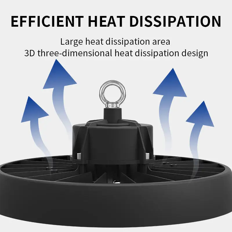 5 Years Warranty High Bay Lamp Warehouse Garage Factory Canopy UFO Led High Bay Light 150W ip65