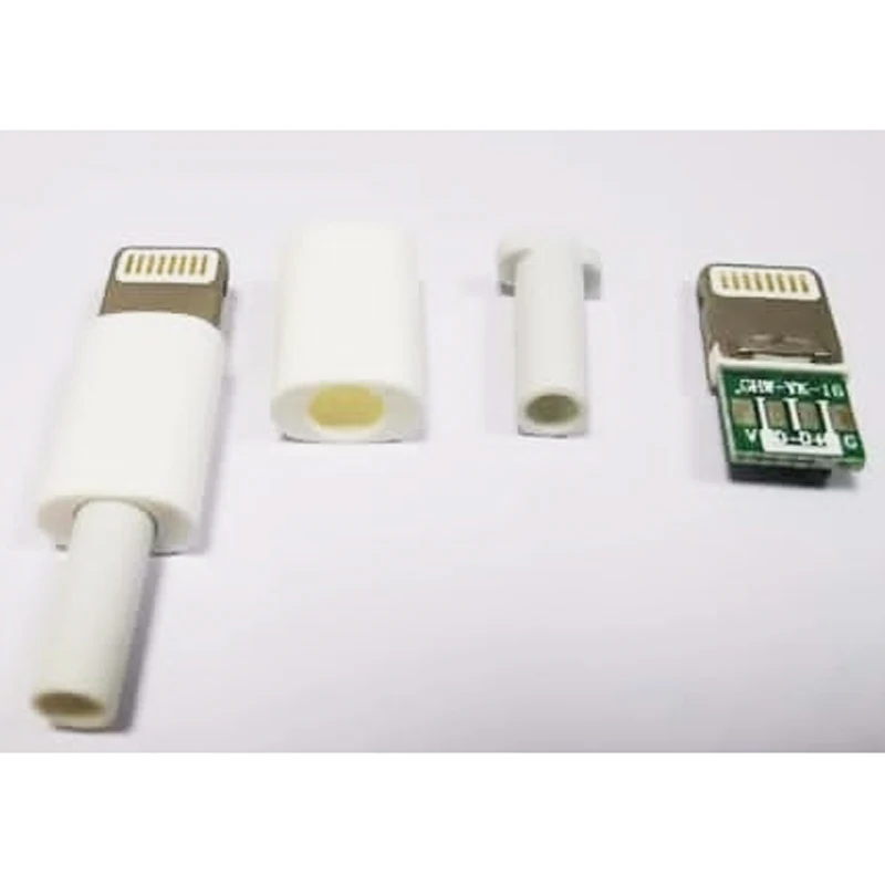 Lightning Dock USB Plug with chip board Male connector welding Data OTG line interface DIY data cable