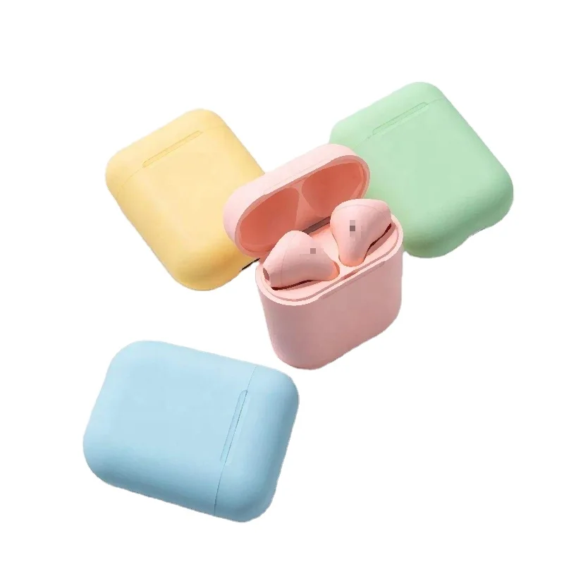 
New Hot Macaron I12 Inpods Tws Headphone Wireless Earphone Bt5.0 Earbuds 12 Touch Control For Smart Phones 