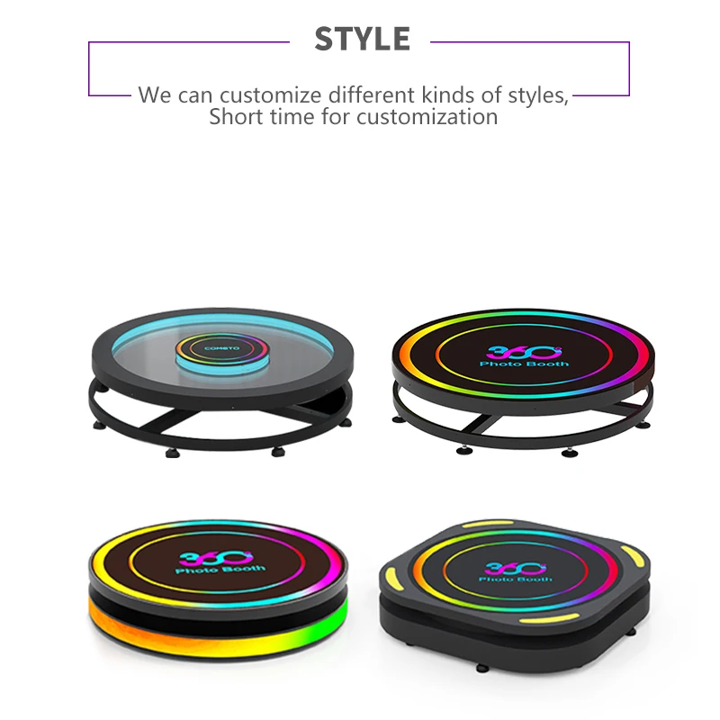 Spinning Photobooth 360 Degree Selfie Wedding Photo Booth Palataforma 360 Fotos Rotating Automatic Slow Motion 360 Photo Stand