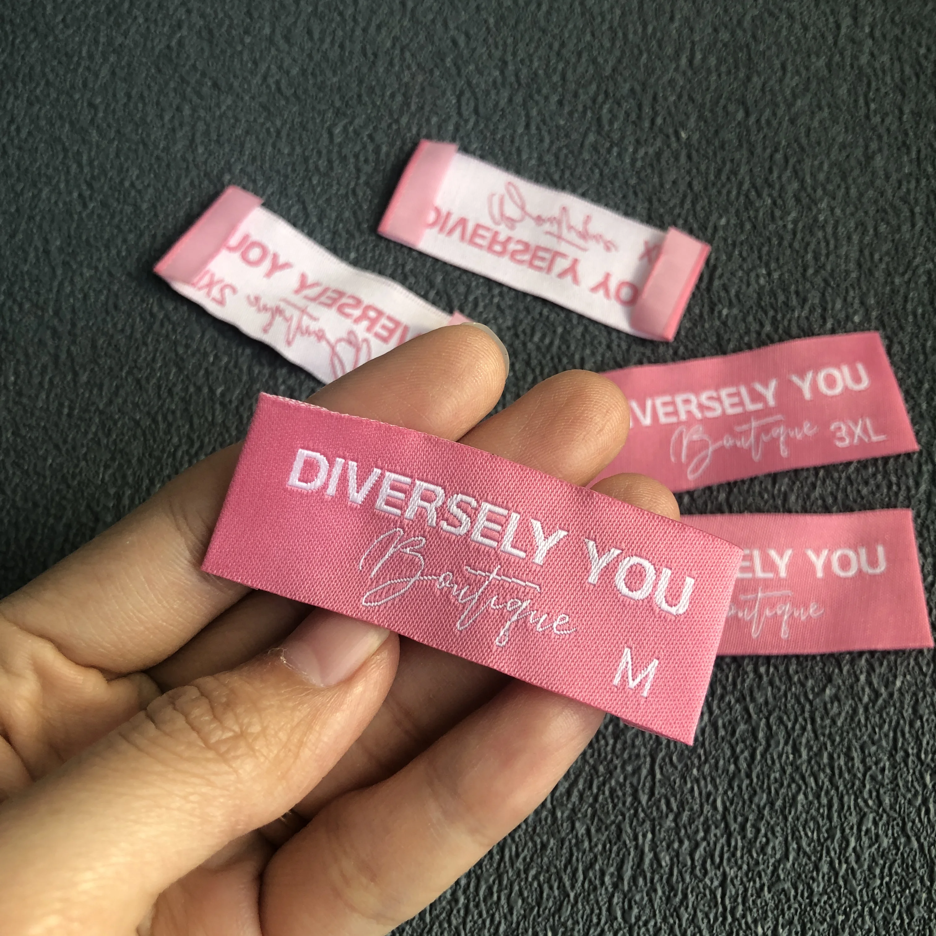 Garment Woven Labels For Clothing Manufacturer  sample provide unique cheap high quality Damask Customshoes hats labelFree