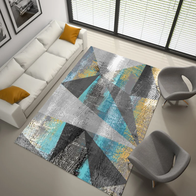 3D Digital Printed Crystal Velvet Room Rug Carpets For Livingroom carpet unti-slip