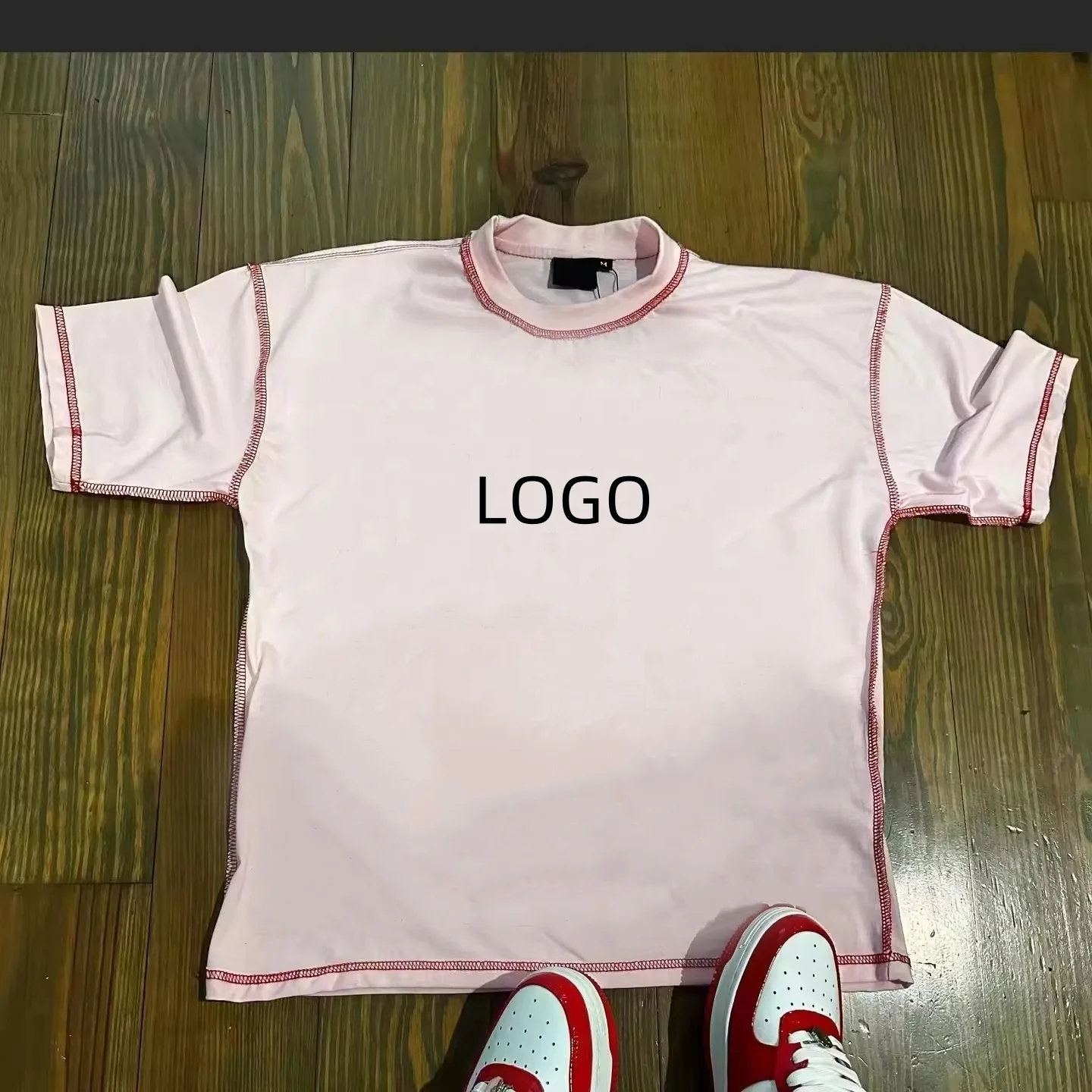 Wholesale Manufacturer T-shirt Vintage Tee Heavyweight 100% Cotton  Stitch Out Boxy Cropped Digital Print Designer Shirt For Men