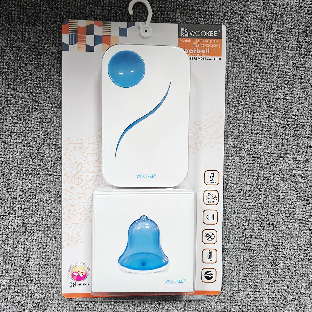 china factory Battery Powered Dc ringtones Campainha Wireless Doorbells home wireless doorbell