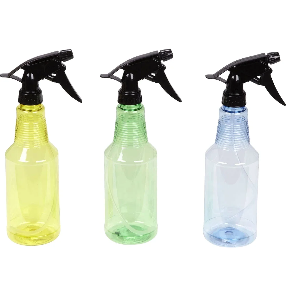 16 oz 24 32oz Clear PET Plastic Carafe Spray Bottles Red Trigger Sprayer Steam Bottle Chemical