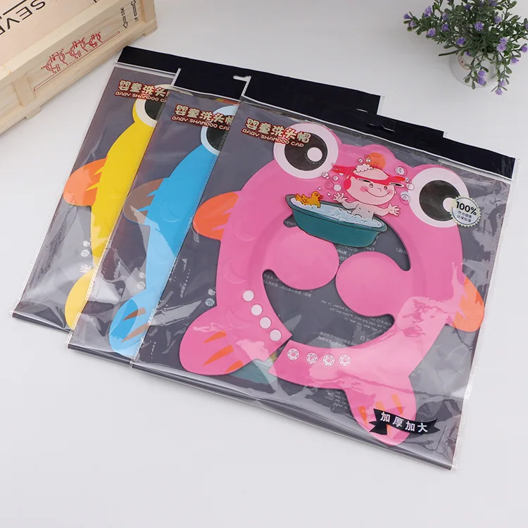 durable baby wash hair cover EVA soft foam fish shape bath hat shower cap