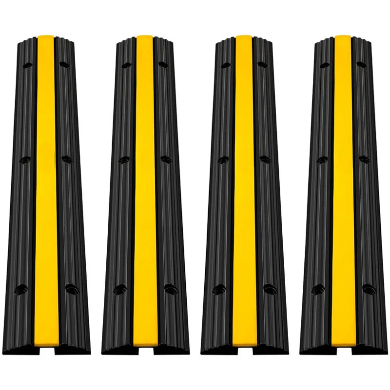 Channel Rubber Cable Protector Ramps Cable Wire Cord Cover Ramp Speed Bump Driveway Hose Cable Ramp Protective Cover