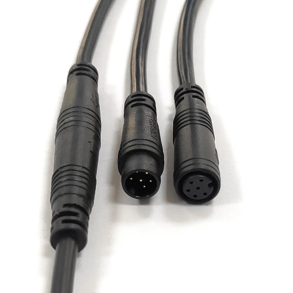 IP65 Waterproof Circular Female or Male M8  Connector Factory 6 Pin Poles Cable Connector