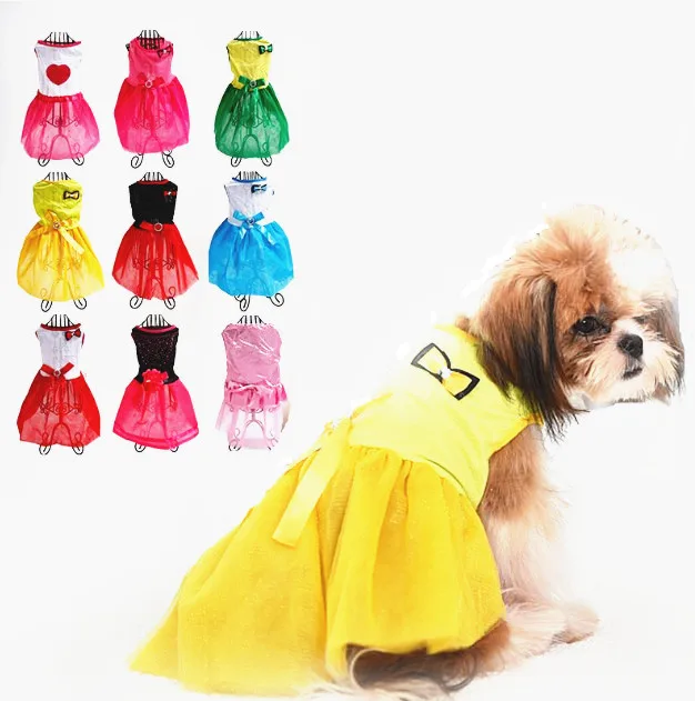 Wholesale customization Pet Dog Business Wedding Dress Pet Dog Clothes Formal Dress For Spring Summer