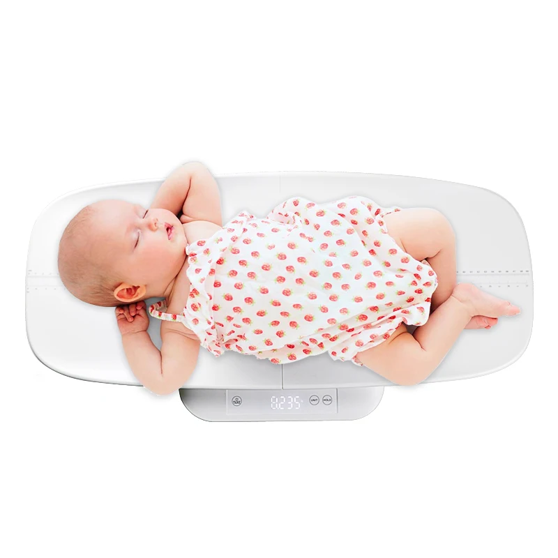 Electronic Infant Scale Detachable Platform 50kg ABS Plastic Height Measurement Digital Baby Scale