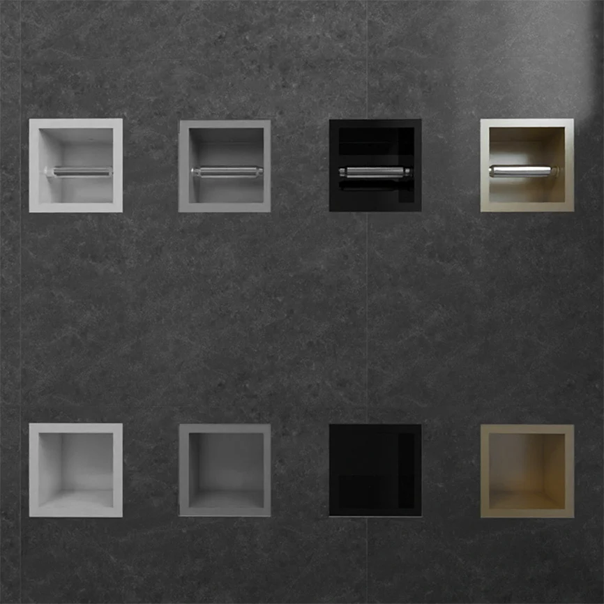 High Quality Stainless Steel Bathroom Decoration Partitioned Storage Niches Paper Storage Niches