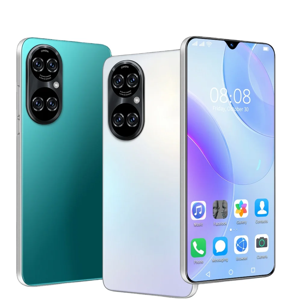 Hot sale  android 11.0  smart phone P50 pro+ with USB +WIFI for daily life