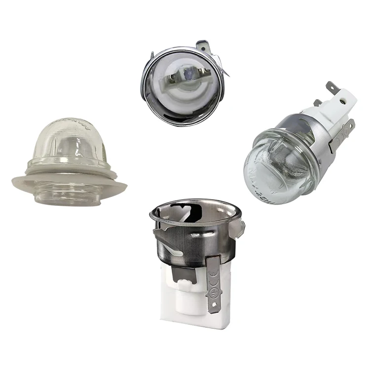 High temperature resistant oven lamp round head glass chimney oven lighting