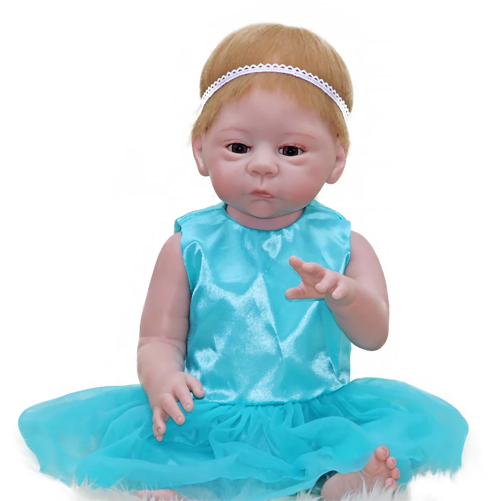46CM Full Body SIlicone Reborn Babies Doll Bath Toy Lifelike Newborn Princess Baby Doll Bonecas Bebe Reborn Menina doll toys