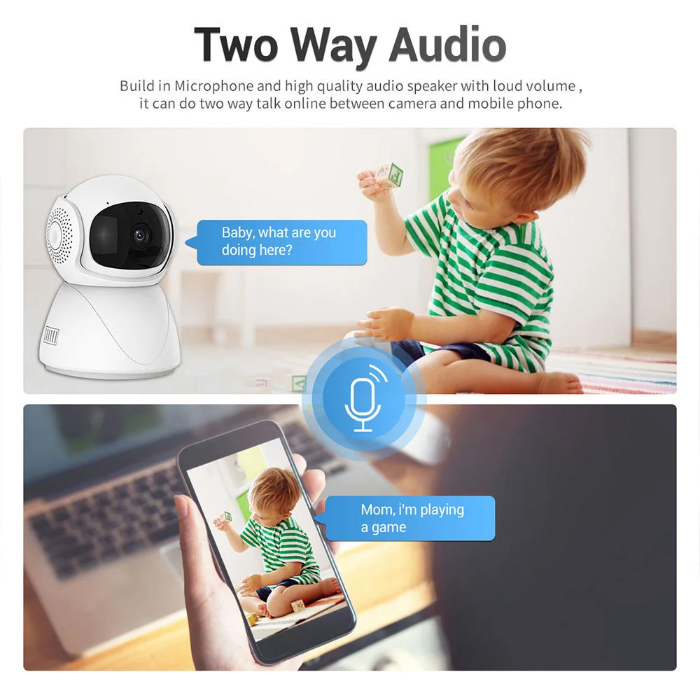 Rehent 1080P Tuya Indoor 2.4G 5G WiFi Auto Tracking Two Way Audio Plug-in PTZ Surveillance Camera For Baby Monitor