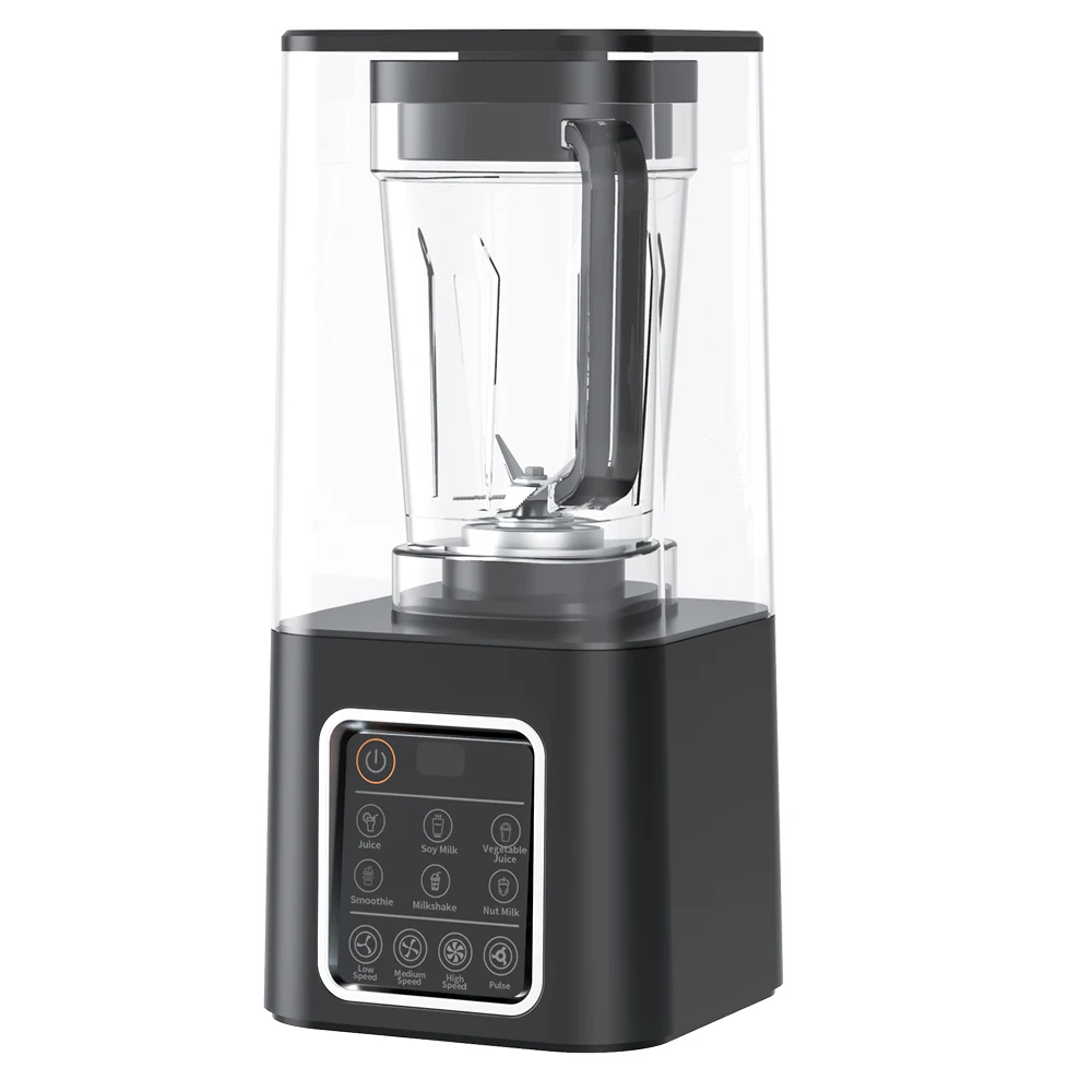 Ranbem 800W Food Mixers Blender Ice Crusher Juice Industrial Silent Juicer Blender Machine With Sound Cover Enclosure