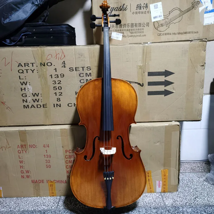 Factory price professional natural flamed handmade cello with best quality