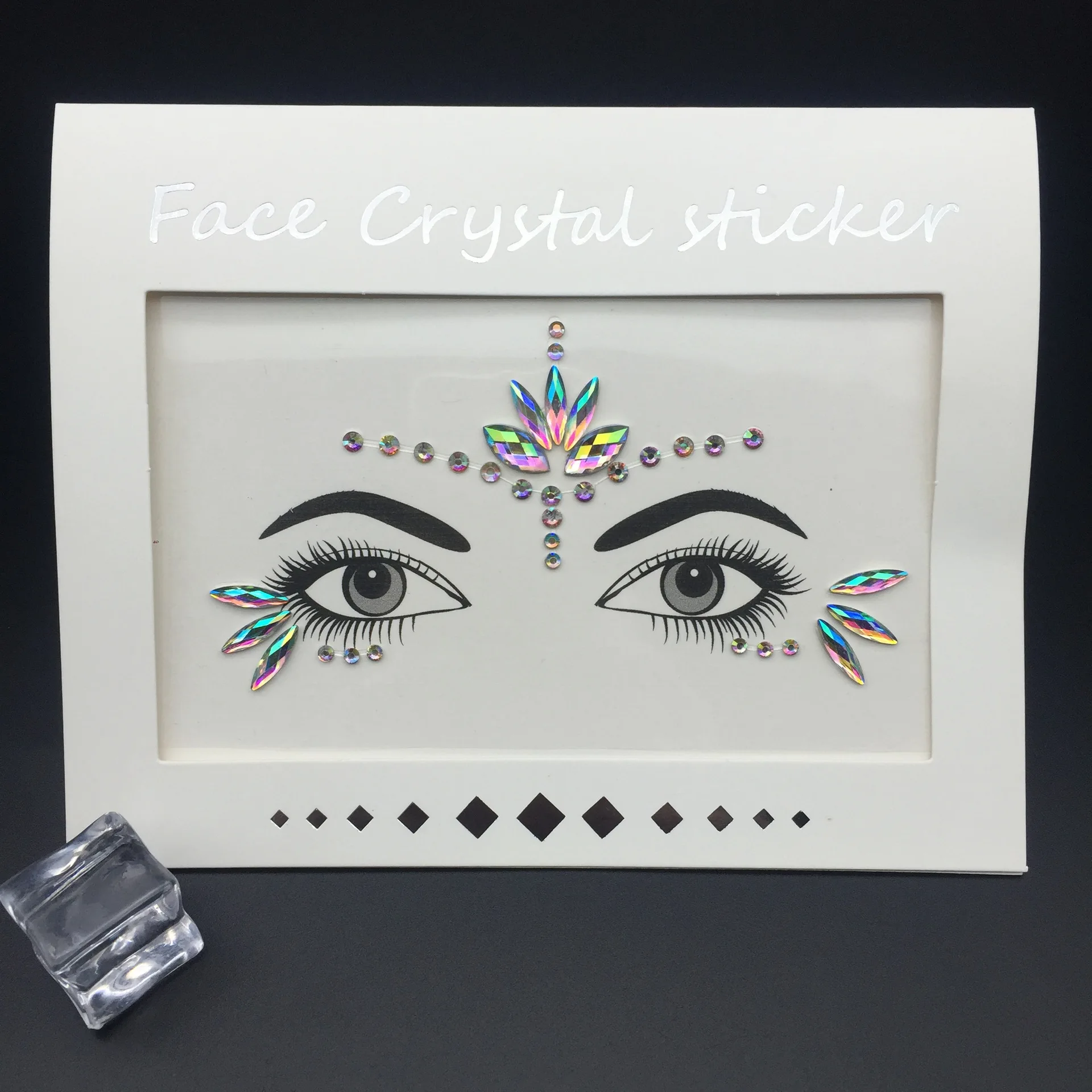 Custom Jewelry Eye Face Gems Crystal Rhinestone Sticker Festival Party Body Tattoo Face Stickers Glitter Jewels Gems