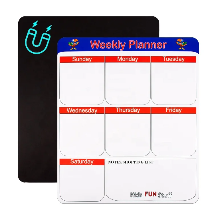 Magnetic Dry Erase Board for Refrigerator Magnet to do list magnetic week planner magnet things to do