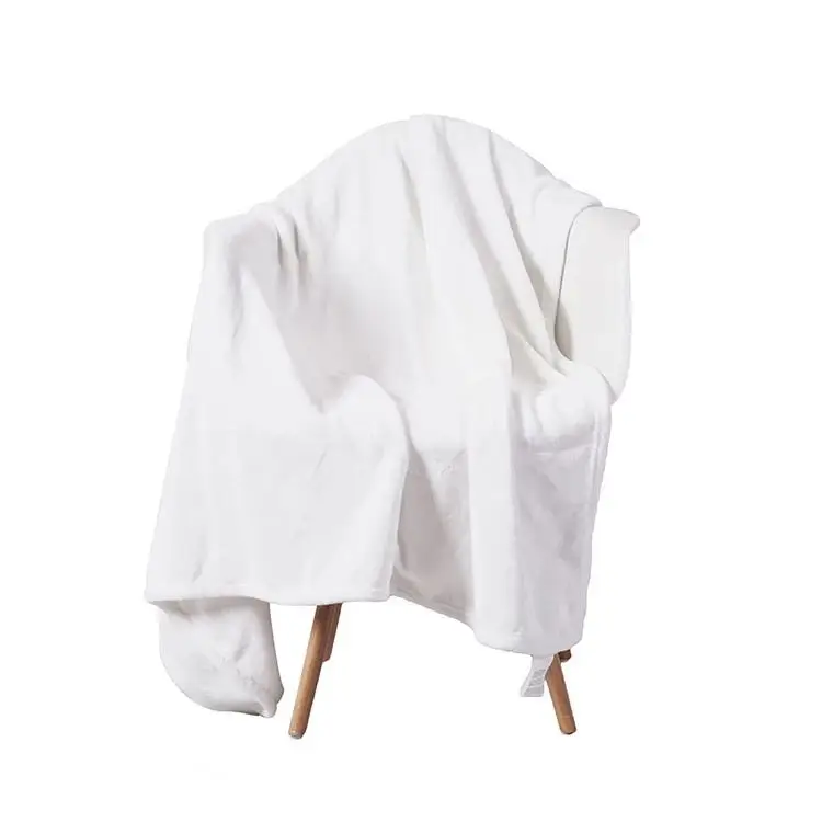 Diy White Baby Sherpa Fleece Blanket  Custom Logo Throw Blanket Swaddle Sublimation Baby Blanket